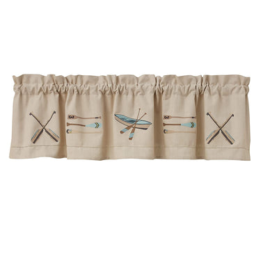 Paddles Embroiderd Lined Valance, 60
